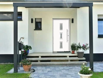 Splendoor ARTEMIS Aluminium 1100x2100 mm NCS S 0500-N Weiß DIN Rechts (nach innen öffnend) inkl. Beschlagset und Profilzylinder mit 6 Schlüssel