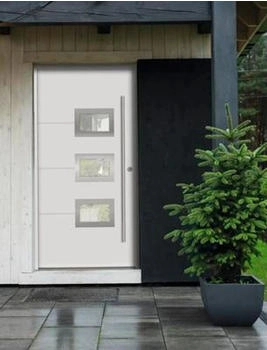 Splendoor HERA Aluminium 1000x2100 mm NCS S 0500-N Weiß DIN Rechts (nach innen öffnend) RC 2 inkl. Beschlagset und Profilzylinder mit 3 Schlüssel