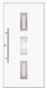 Splendoor ARTEMIS Aluminium 1100x2100 mm NCS S 0500-N Weiß DIN Links (nach innen öffnend) RC 2 inkl. Beschlagset und Profilzylinder mit 3 Schlüssel