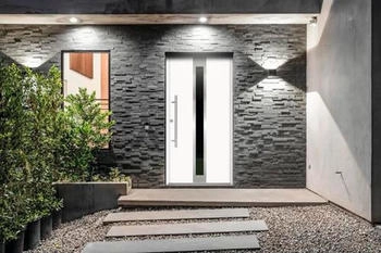 Splendoor ATHENE Aluminium 1000x2100 mm NCS S 0500-N Weiß DIN Links (nach innen öffnend) inkl. Beschlagset und Profilzylinder mit 6 Schlüssel
