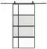vidaXL Schiebetür mit Beschlag Schwarz 102,5x205 cm Hartglas 3375980