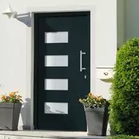vidaXL Haust&uuml;r Aluminium und PVC Anthrazit 100x210 cm