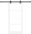 vidaXL ORKDAL Schiebetür Weiß/Schwarz 93x202cm (3332204)