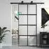 vidaXL Schiebetür Schwarz 90x205 cm Hartglas und Aluminium 155223