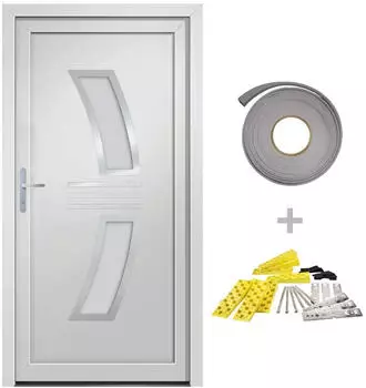 vidaXL Haust&uuml;r Wei&szlig; 108x200 cm PVC 3187924