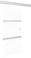 Schiebet&uuml;r Esg-glas Und Aluminium 90x212 Cm Silbern - Vidaxl