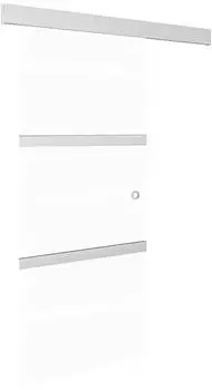 vidaXL Schiebet&uuml;r ESG-Glas und Aluminium 90x212 cm Silbern 288053