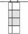 vidaXL Schiebetür mit Beschlag Schwarz 76x205 cm Hartglas 3375838