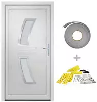 vidaXL Haust&uuml;r Wei&szlig; 108x200 cm PVC