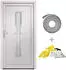 vidaXL Haustür Weiß 88x200 cm PVC 3187885