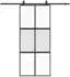 vidaXL Schiebetür mit Beschlag Schwarz 90x205 cm Hartglas 3375884
