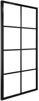 vidaXL Schiebet&uuml;r Aluminium und ESG Glas 90x205 cm Schwarz
