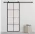 vidaXL Schiebetür Aluminium und ESG Glas 90x205 cm Schwarz 288065