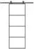 vidaXL Schiebetür mit Beschlag 76x205 cm ESG-Glas & Aluminium 3332861
