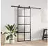 vidaXL Schiebetür mit Beschlag Schwarz 90x205 cm Hartglas 3375973