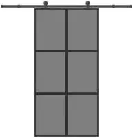 vidaXL Schiebet&uuml;r mit Beschlag 102,5x205 cm Hartglas & Aluminium