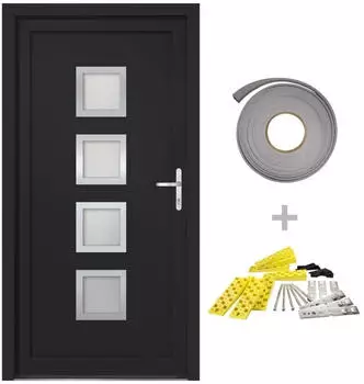 vidaXL Haust&uuml;r Anthrazit 98x190 cm PVC 3187856