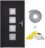 vidaXL Haustür Anthrazit 98x190 cm PVC 3187856