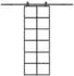 vidaXL Schiebetür mit Beschlag 76x205 cm ESG-Glas & Aluminium 3332842