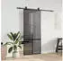 vidaXL Schiebetür mit Beschlag Schwarz 90x205 cm Hartglas 3375887