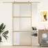 vidaXL Schiebetür Golden 90x205 cm Matt ESG-Glas und Aluminium 155152