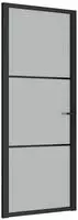 vidaXL Innent&uuml;r 83x201,5 cm Schwarz Mattglas und Aluminium