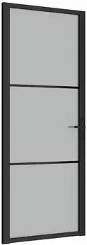 vidaXL Innent&uuml;r 83x201,5 cm Schwarz Mattglas und Aluminium 350553