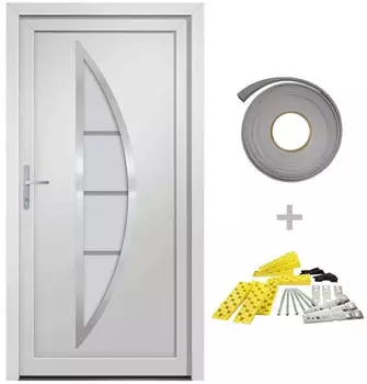 vidaXL Haust&uuml;r Wei&szlig; 108x200 cm PVC 3187865
