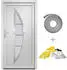 vidaXL Haustür Weiß 108x200 cm PVC 3187865