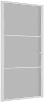 vidaXL Innent&uuml;r 102,5x201,5 cm Wei&szlig; Mattglas und Aluminium 350579