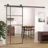 vidaXL Schiebetür ESG-Glas und Aluminium 90x205 cm Schwarz 151682