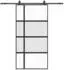 vidaXL Schiebetür mit Beschlag Schwarz 102,5x205 cm Hartglas 3375900