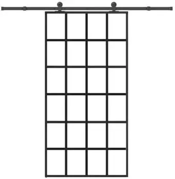 vidaXL Schiebet&uuml;r mit Beschlag 102x205 cm ESG-Glas & Aluminium 3332856
