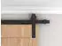 Inova Holzschiebetür Eiche 2050 x 2150 mm Komplettset Schwarz inkl. 2Seitiger Softclose