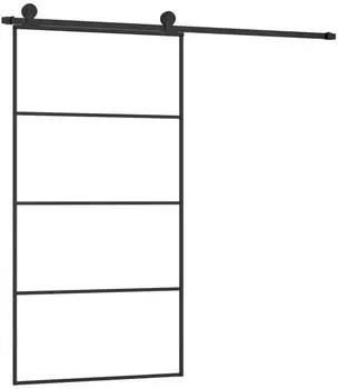 vidaXL Schiebet&uuml;r mit Beschlag 102,5x205 cm ESG-Glas & Aluminium 3152150