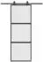 vidaXL Schiebetür mit Beschlag Schwarz 76x205 cm Hartglas 3375912