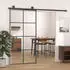 vidaXL Schiebetür Schwarz 102,5x205 cm ESG-Glas und Aluminium 151674