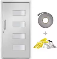 Haust&uuml;r Aluminium Und Pvc Wei&szlig; 100x210 Cm Vidaxl