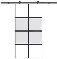vidaXL Schiebet&uuml;r mit Beschlag 102,5x205 cm Hartglas und Aluminium