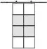vidaXL Schiebetür mit Beschlag 102,5x205 cm Hartglas und Aluminium 3333012