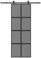 vidaXL Schiebet&uuml;r mit Beschlag 76x205 cm Hartglas & Aluminium