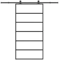 vidaXL Schiebet&uuml;r mit Beschlag 102x205 cm ESG-Glas & Aluminium