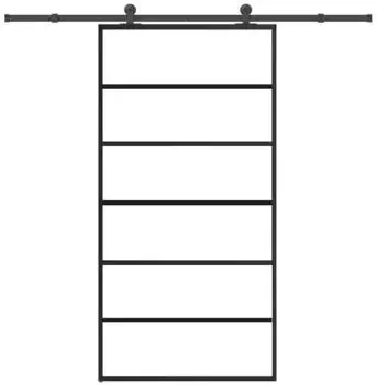 vidaXL Schiebet&uuml;r mit Beschlag 102x205 cm ESG-Glas & Aluminium 3332832