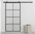 vidaXL Schiebetür Aluminium und ESG Glas 102,5x205 cm Schwarz 288066