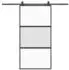 vidaXL Schiebetür mit Beschlag Schwarz 102,5x205 cm Hartglas 3375959