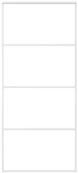 vidaXL Schiebet&uuml;r ESG-Mattglas und Aluminium 90x205 cm Wei&szlig; 151661