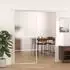 vidaXL Schiebetür ESG-Mattglas und Aluminium 90x205 cm Weiß 151661