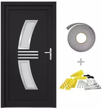 vidaXL Haust&uuml;r Anthrazit 108x200 cm PVC 3187939