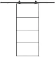 vidaXL Schiebet&uuml;r mit Beschlag 90x205 cm ESG-Glas & Aluminium