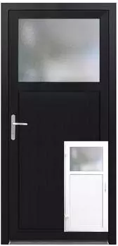 Panto Nebeneingangstür K 504-88 Kunststoff Weiß / Anthrazit 88 cm x 198 cm DIN L